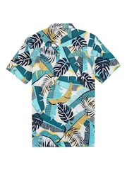 U.S. Polo Assn. Multi Mens Palm Print Short Sleeve Shirt - Image 6 of 8