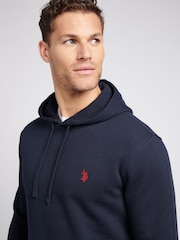 U.S. Polo Assn. Blue Mens Classic Fit 100% Cotton Double Horsemen Hoodie - Image 2 of 7