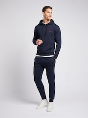 U.S. Polo Assn. Blue Mens Classic Fit 100% Cotton Double Horsemen Hoodie - Image 3 of 7