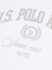 U.S. Polo Assn. White Mens Classic Fit Premium Graphic 100% Cotton T-Shirt - Image 7 of 8