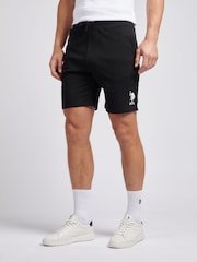 U.S. Polo Assn. Black Mens Classic Fit 100% Cotton Player 3 Sweat Shorts - Image 1 of 8
