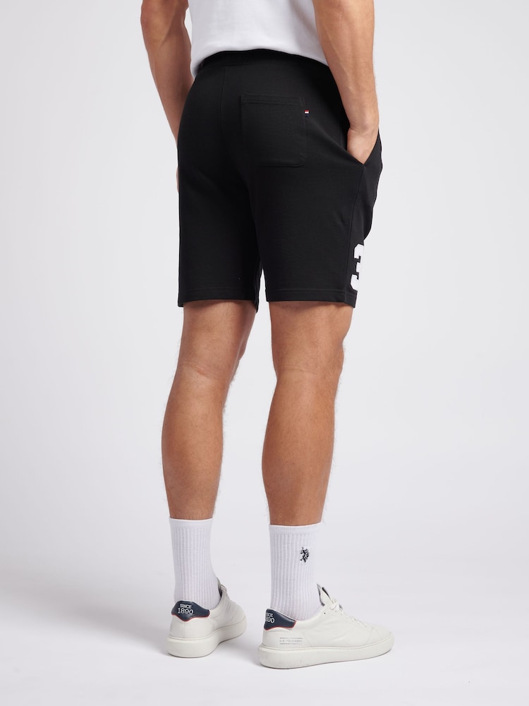 U.S. Polo Assn. Black Mens Classic Fit 100% Cotton Player 3 Sweat Shorts - Image 3 of 8