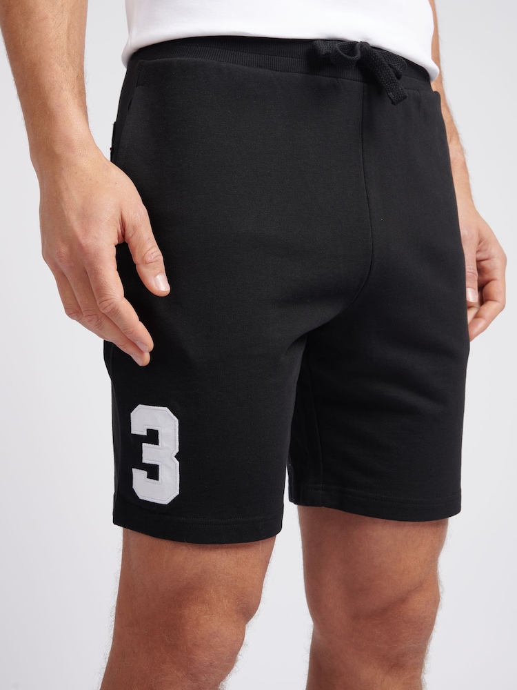 U.S. Polo Assn. Black Mens Classic Fit 100% Cotton Player 3 Sweat Shorts - Image 4 of 8
