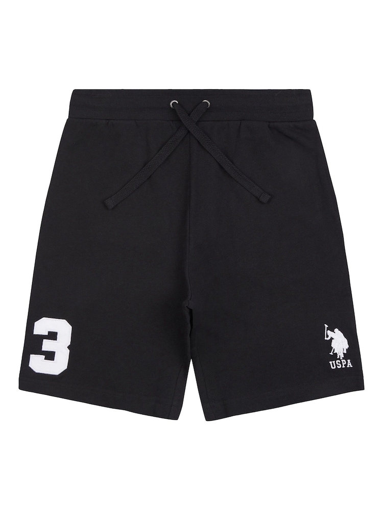 U.S. Polo Assn. Black Mens Classic Fit 100% Cotton Player 3 Sweat Shorts - Image 6 of 8