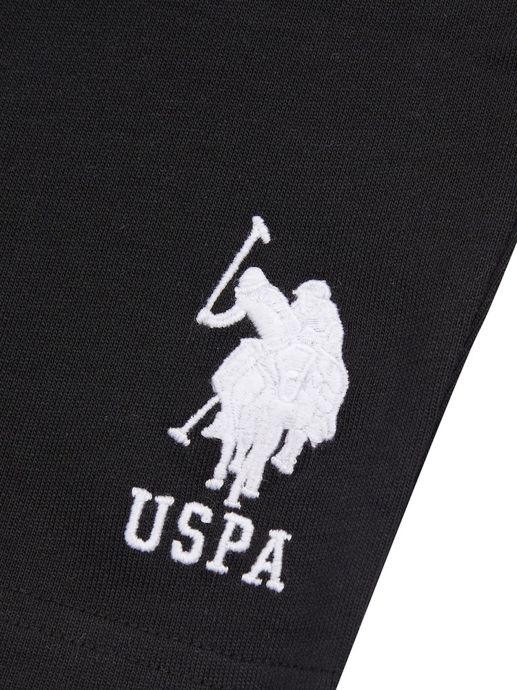 U.S. Polo Assn. Black Mens Classic Fit 100% Cotton Player 3 Sweat Shorts - Image 8 of 8