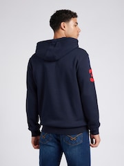 U.S. Polo Assn. Blue Mens Classic Fit 100% Cotton Player 3 Zip-Up Hoodie - Image 2 of 9