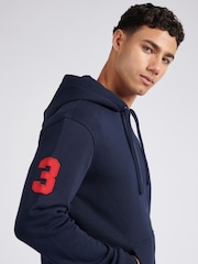 U.S. Polo Assn. Blue Mens Classic Fit 100% Cotton Player 3 Zip-Up Hoodie - Image 5 of 9