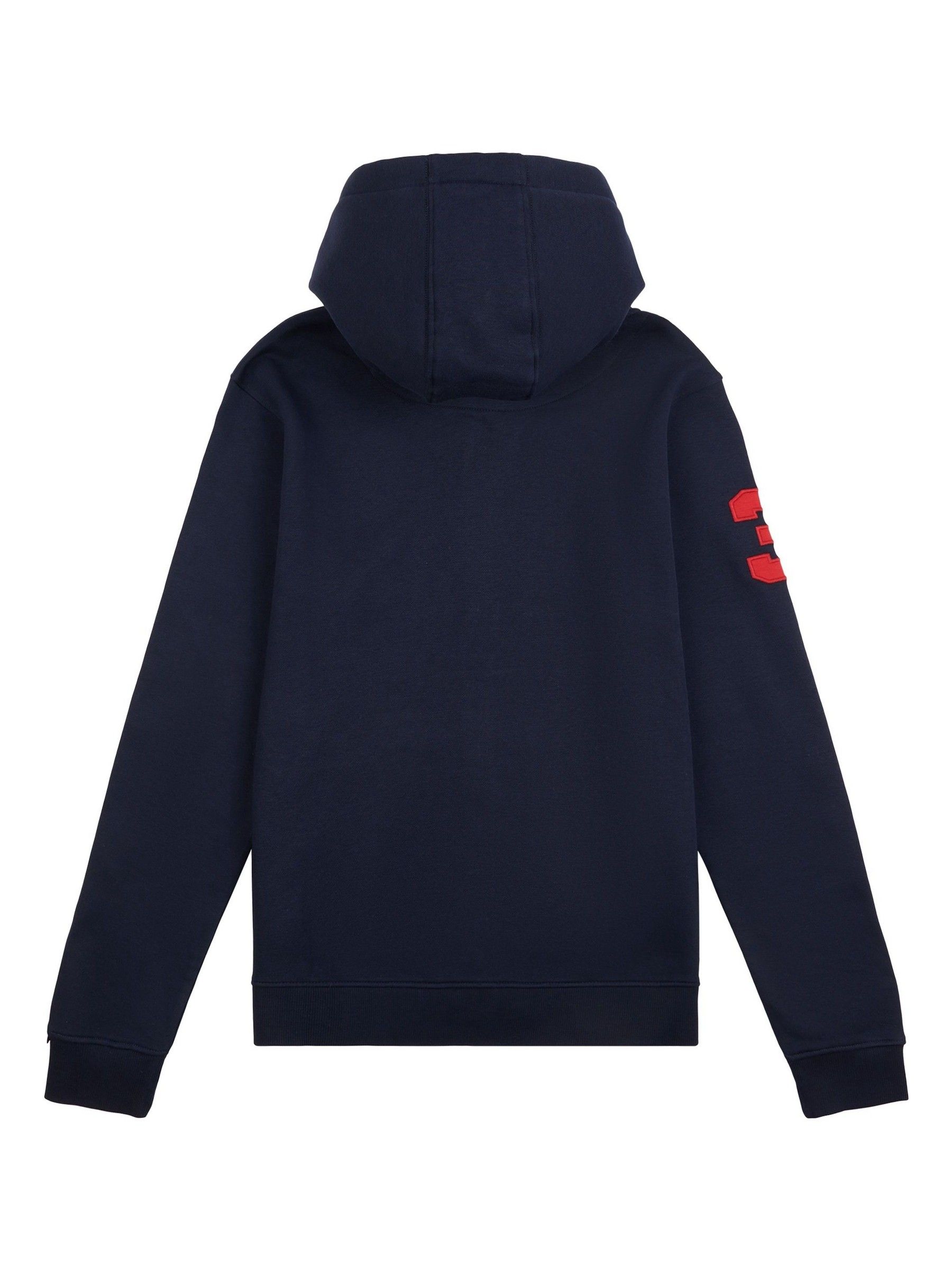 U.S. Polo Assn. Blue Mens Classic Fit 100% Cotton Player 3 Zip-Up Hoodie