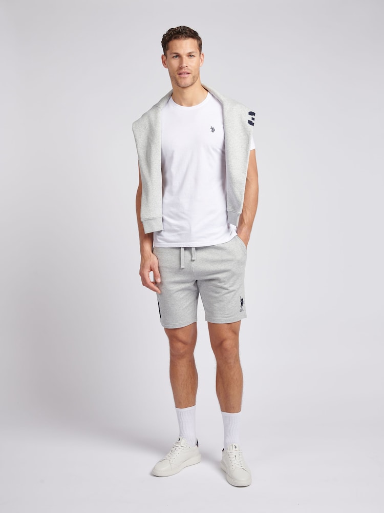 U.S. Polo Assn. Grey Mens Classic Fit 100% Cotton Player 3 Sweat Shorts - Image 3 of 9