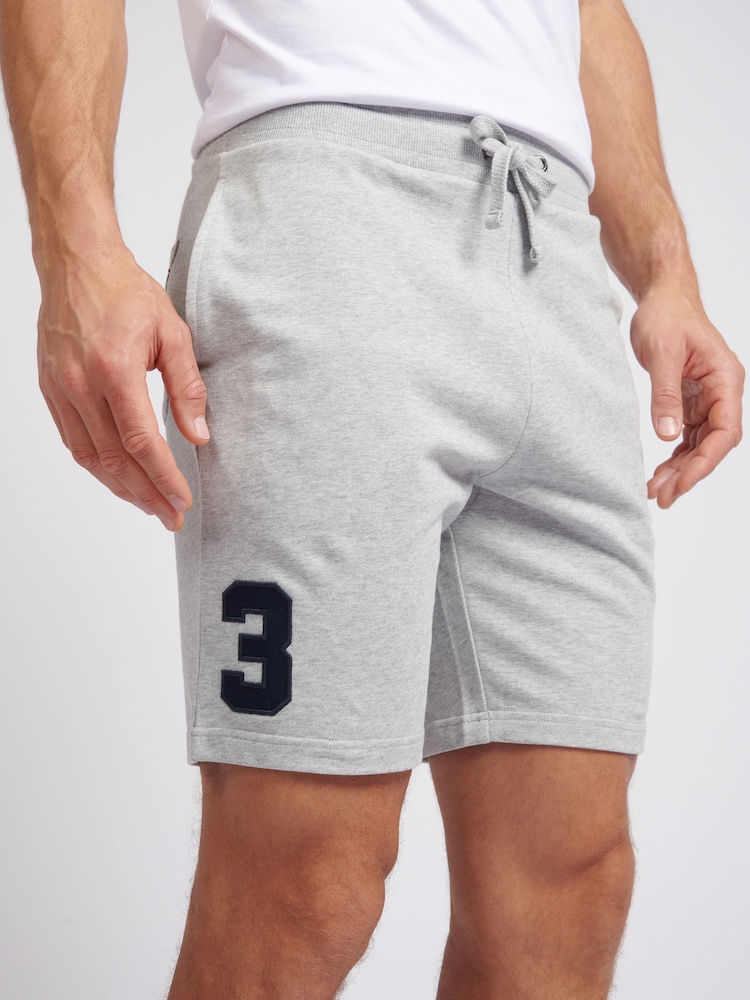U.S. Polo Assn. Grey Mens Classic Fit 100% Cotton Player 3 Sweat Shorts - Image 5 of 9