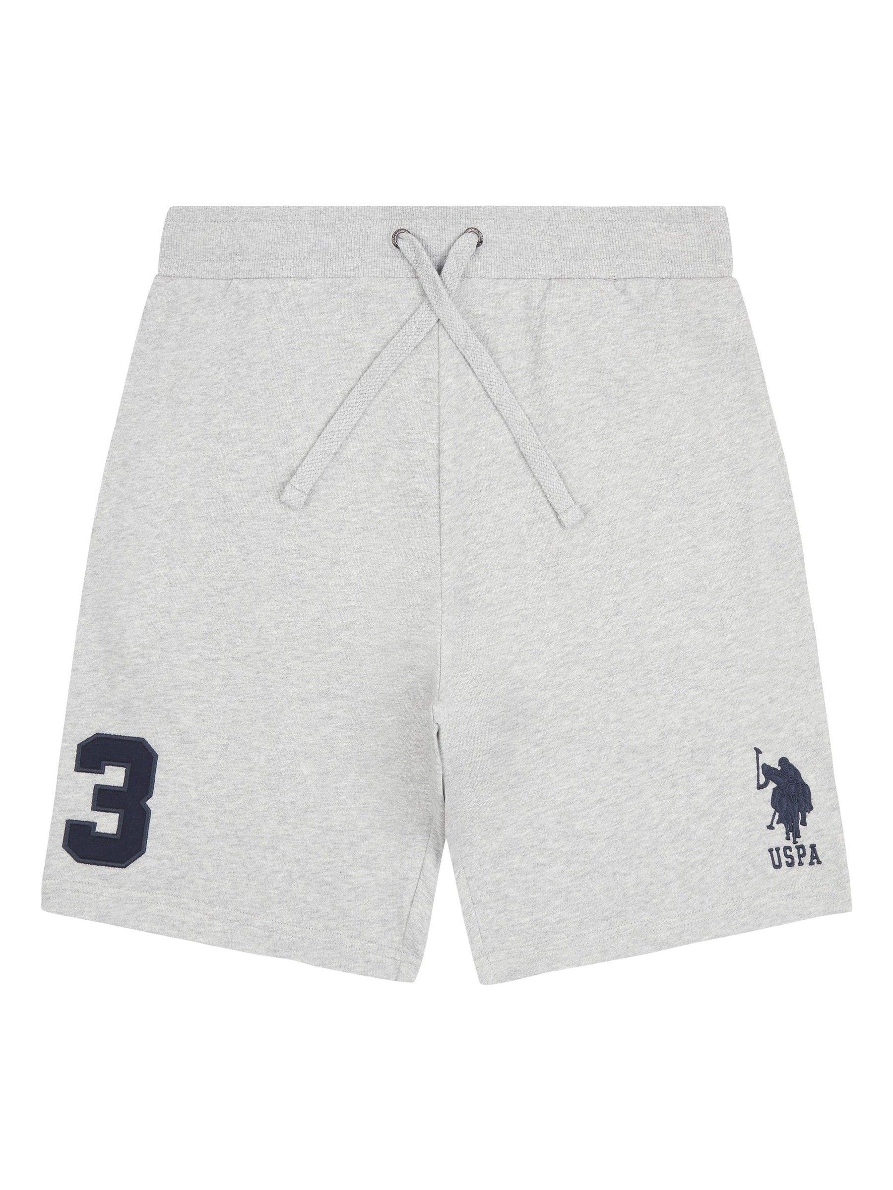 Buy U.S. Polo Assn. Grey Mens Classic Fit 100 Cotton Player 3 Sweat Shorts from Next Luxembourg