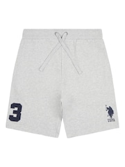 U.S. Polo Assn. Grey Mens Classic Fit 100% Cotton Player 3 Sweat Shorts - Image 7 of 9