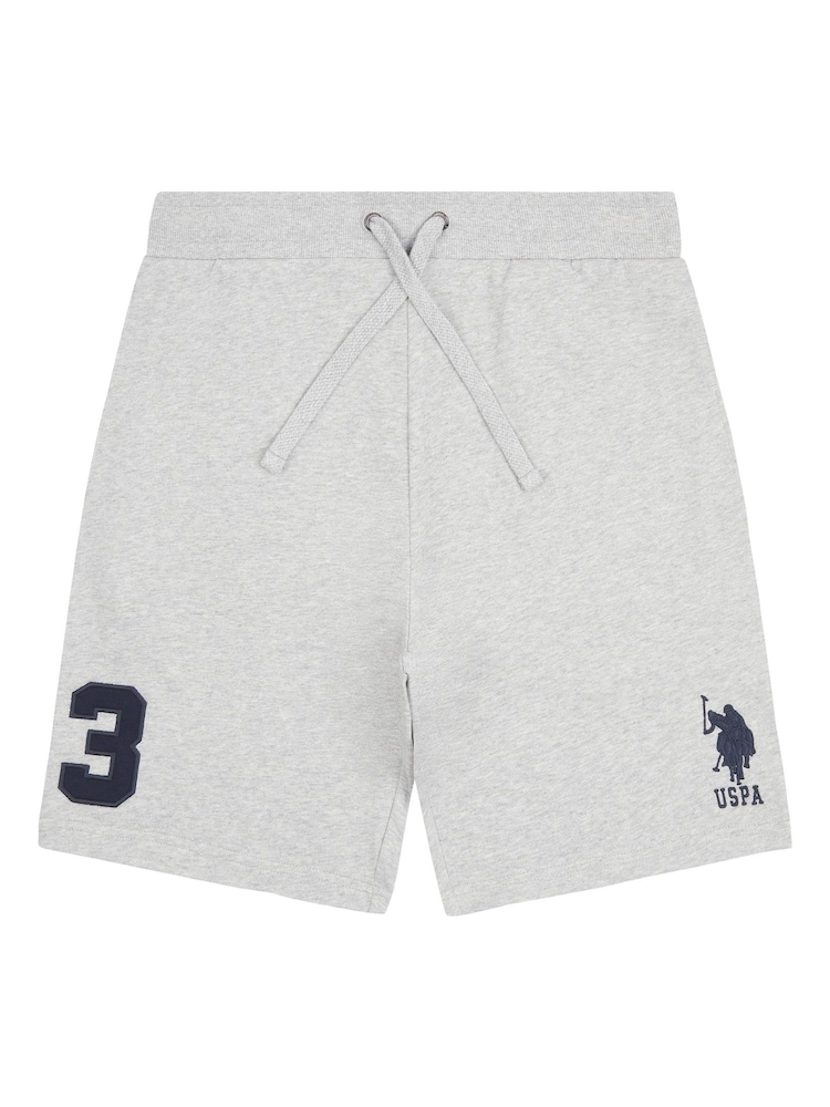 U.S. Polo Assn. Grey Mens Classic Fit 100% Cotton Player 3 Sweat Shorts - Image 7 of 9