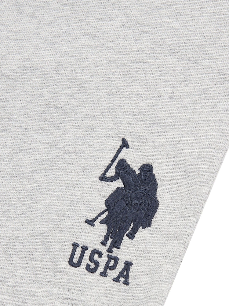 U.S. Polo Assn. Grey Mens Classic Fit 100% Cotton Player 3 Sweat Shorts - Image 9 of 9