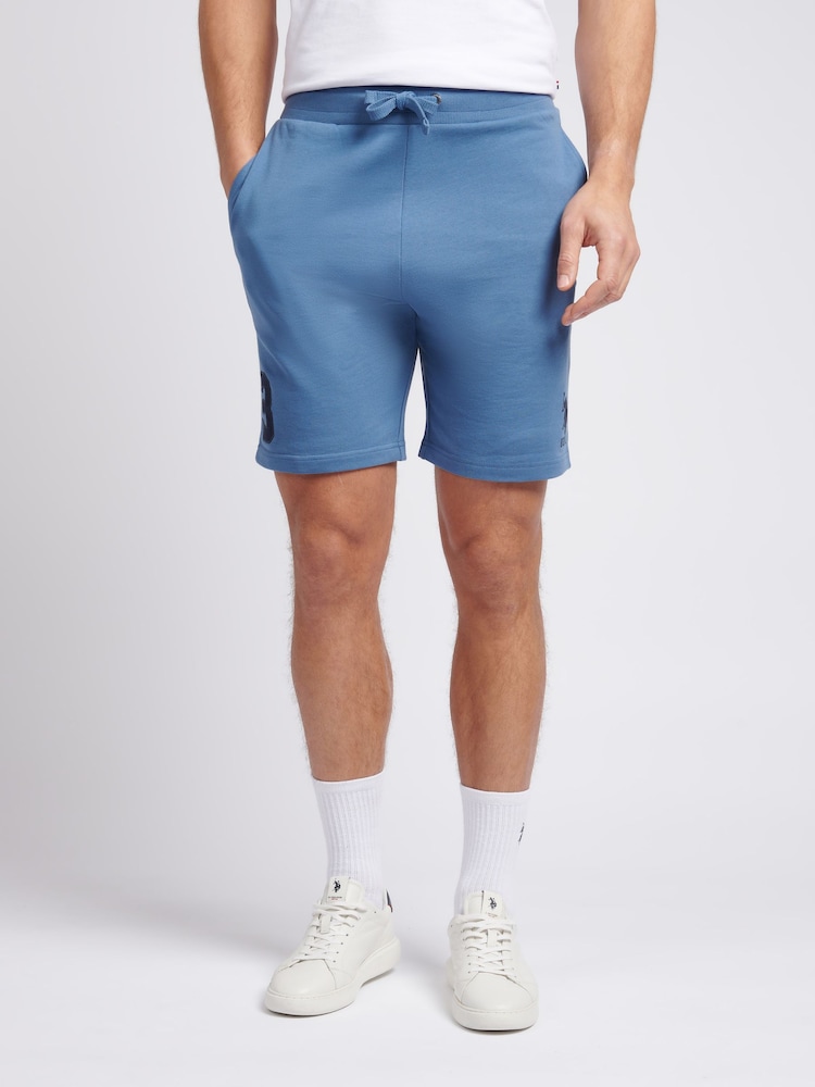 U.S. Polo Assn. Blue Mens Classic Fit 100% Cotton Player 3 Sweat Shorts - Image 1 of 8