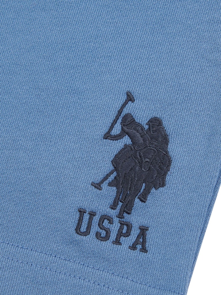 U.S. Polo Assn. Blue Mens Classic Fit 100% Cotton Player 3 Sweat Shorts - Image 8 of 8