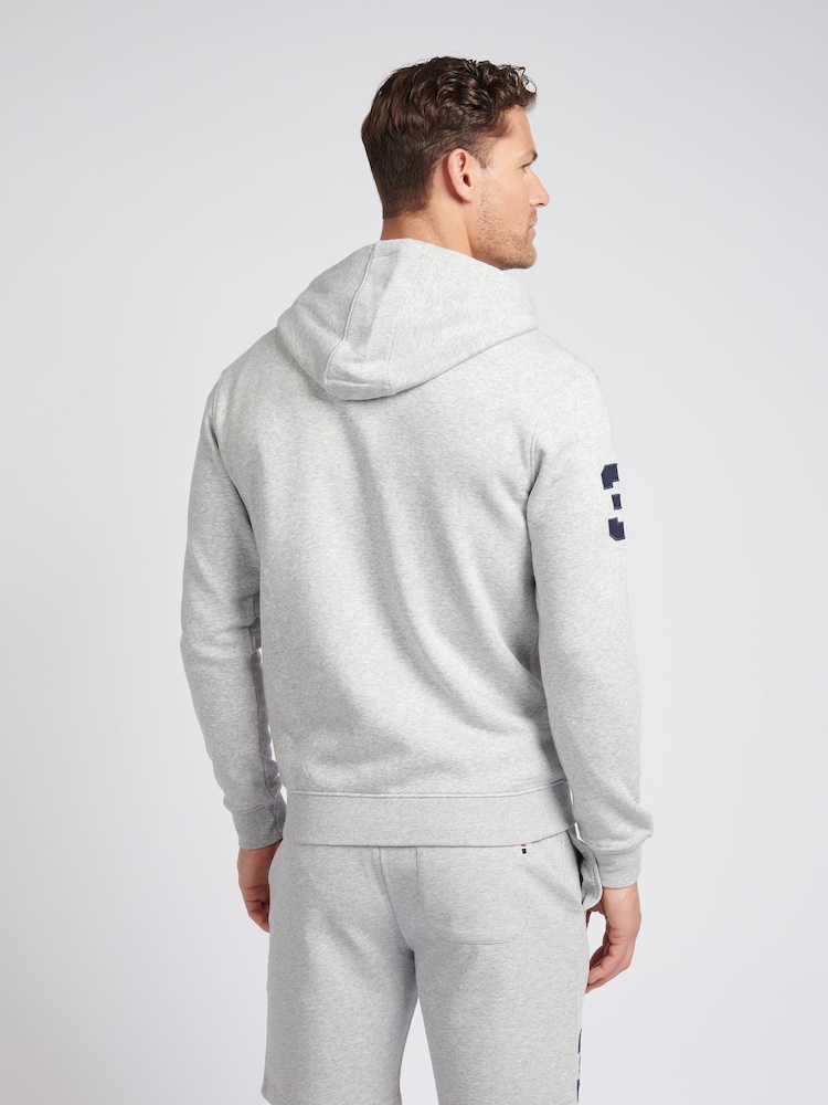 U.S. Polo Assn. Grey Mens Classic Fit 100% Cotton Player 3 Zip-Up Hoodie - Image 4 of 9