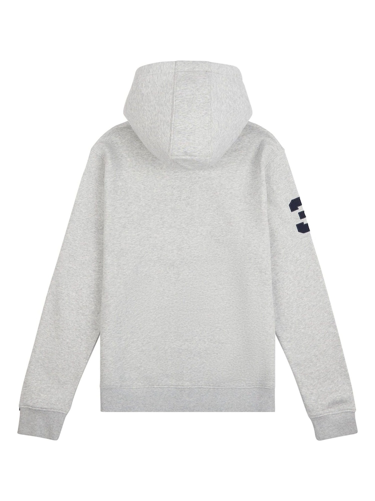 U.S. Polo Assn. Grey Mens Classic Fit 100% Cotton Player 3 Zip-Up Hoodie - Image 8 of 9