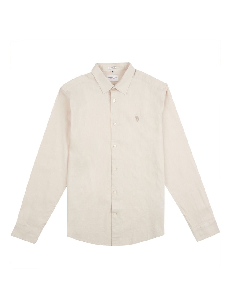 Коричневий - U.S. Polo Assn. льон Blend Mens сорочки - Image 5 of 7