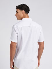 U.S. Polo Assn. White Linen Blend Mens Short Sleeve Shirt - Image 2 of 8
