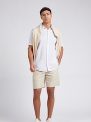 U.S. Polo Assn. White Linen Blend Mens Short Sleeve Shirt - Image 3 of 8