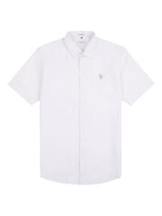 U.S. Polo Assn. White Linen Blend Mens Short Sleeve Shirt - Image 5 of 8