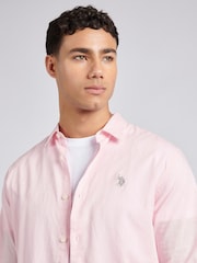 U.S. Polo Assn. Pink Linen Blend Mens Shirt - Image 3 of 8