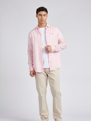 U.S. Polo Assn. Pink Linen Blend Mens Shirt - Image 4 of 8