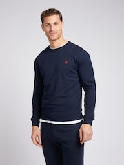 U.S. Polo Assn. Blue Classic Fit Mens Double Horsemen Sweatshirt - Image 1 of 7