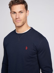 U.S. Polo Assn. Blue Classic Fit Mens Double Horsemen Sweatshirt - Image 2 of 7
