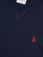 U.S. Polo Assn. Blue Classic Fit Mens Double Horsemen Sweatshirt - Image 7 of 7
