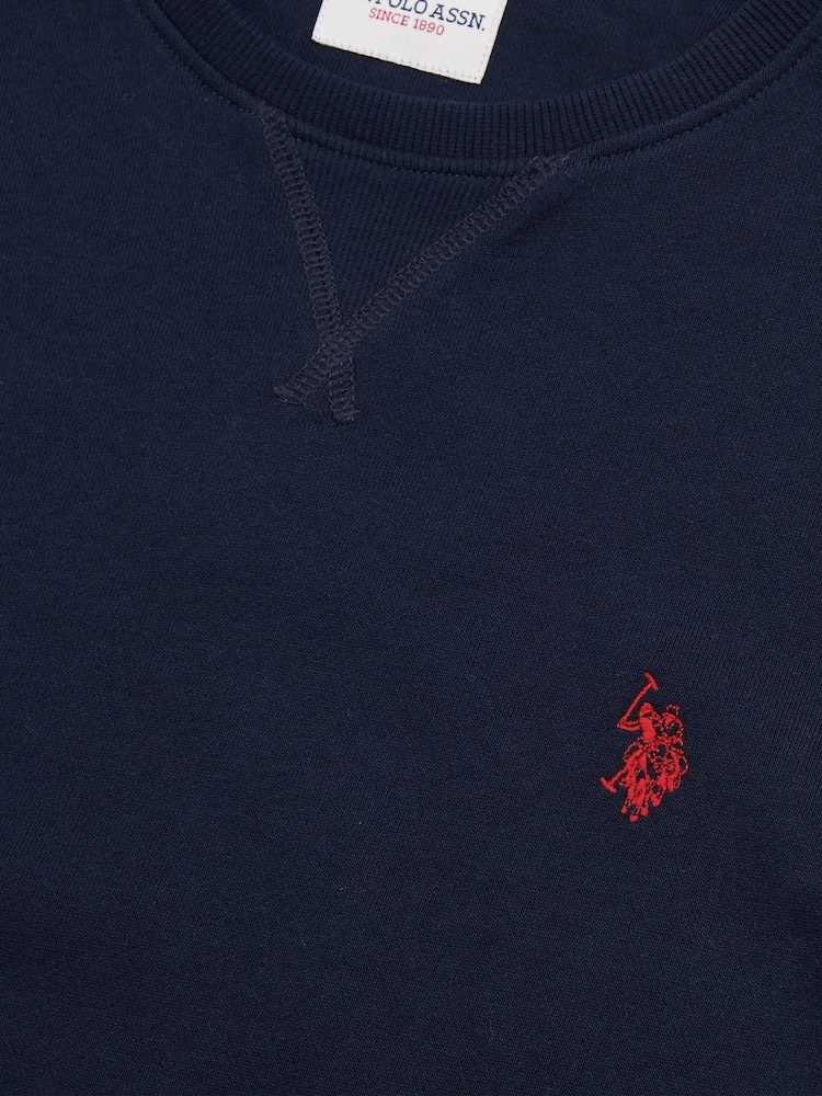 U.S. Polo Assn. Blue Classic Fit Mens Double Horsemen Sweatshirt - Image 7 of 7