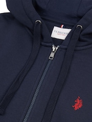 U.S. Polo Assn. Blue Mens Classic Fit 100% Cotton Double Horsemen Zip Up Hoodie - Image 8 of 8