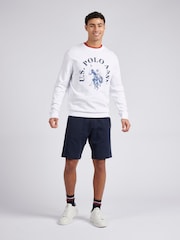U.S. Polo Assn. White Classic Fit Mens Chest Graphic Sweatshirt - Image 3 of 8