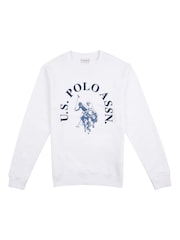 U.S. Polo Assn. White Classic Fit Mens Chest Graphic Sweatshirt - Image 5 of 8