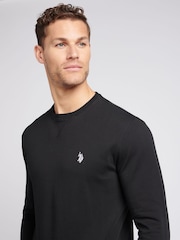 U.S. Polo Assn. Black Classic Fit Mens Double Horsemen Sweatshirt - Image 2 of 9
