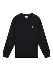U.S. Polo Assn. Black Classic Fit Mens Double Horsemen Sweatshirt - Image 7 of 9