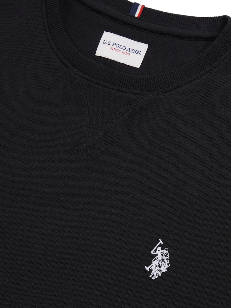 U.S. Polo Assn. Black Classic Fit Mens Double Horsemen Sweatshirt - Image 9 of 9
