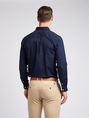 U.S. Polo Assn. Dark Blue Stretch Cotton Mens Poplin Shirt - Image 3 of 7