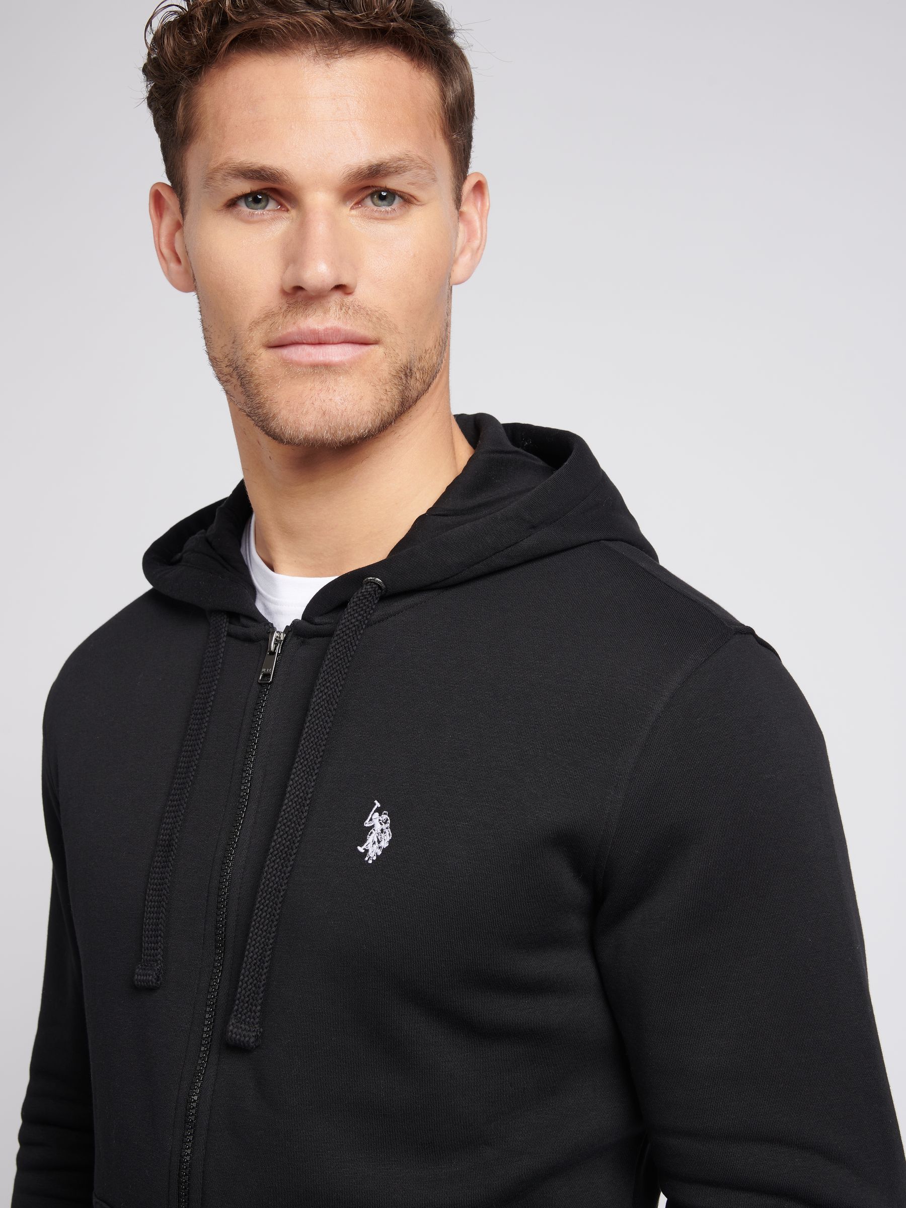 U.S. Polo Assn. Mens Classic Fit Double Horsemen Zip Up Hoodie from Next Latvia