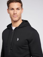 U.S. Polo Assn. Black Mens Classic Fit 100% Cotton Double Horsemen Zip Up Hoodie - Image 2 of 8