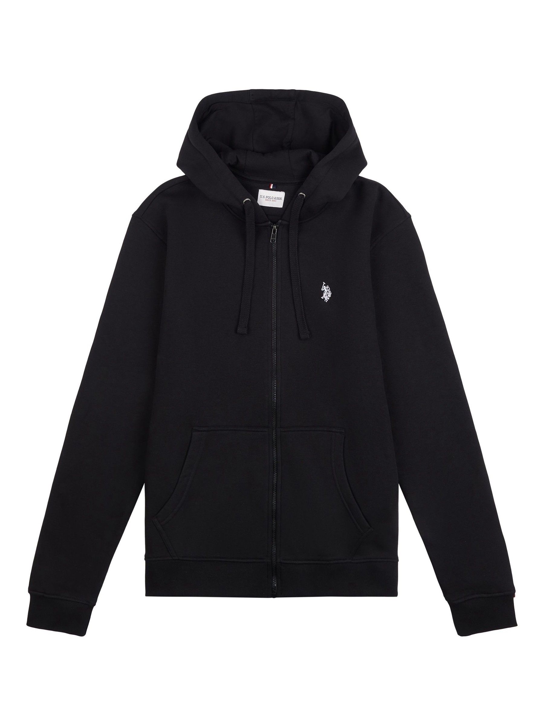 Black zip up hoodie polo online
