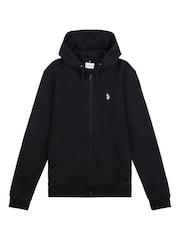 U.S. Polo Assn. Black Mens Classic Fit 100% Cotton Double Horsemen Zip Up Hoodie - Image 6 of 8