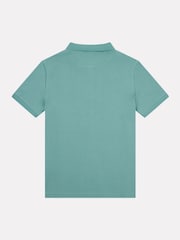 U.S. Polo Assn. Blue Mens Regular Fit Texture Polo Shirt - Image 6 of 7