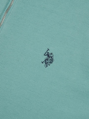 U.S. Polo Assn. Blue Mens Regular Fit Texture Polo Shirt - Image 7 of 7