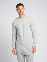 U.S. Polo Assn. Grey Classic Fit Mens Double Horsemen Sweatshirt - Image 1 of 8