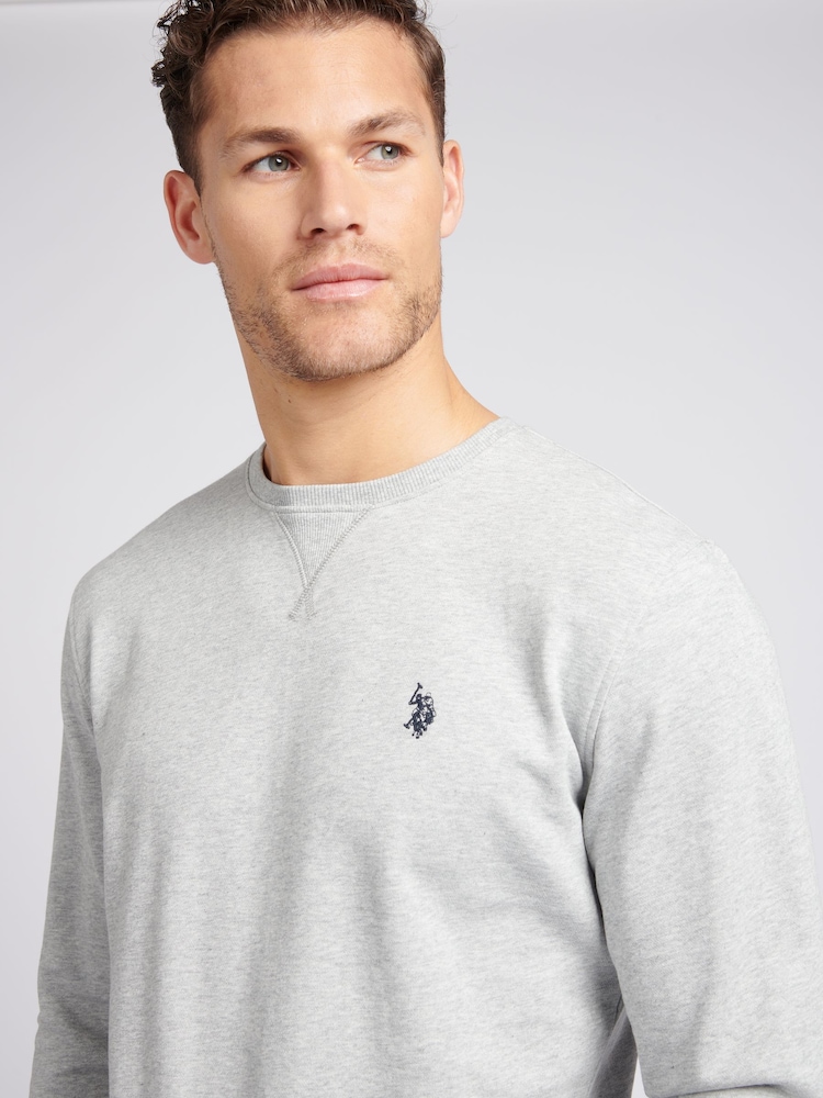 U.S. Polo Assn. Grey Classic Fit Mens Double Horsemen Sweatshirt - Image 2 of 8