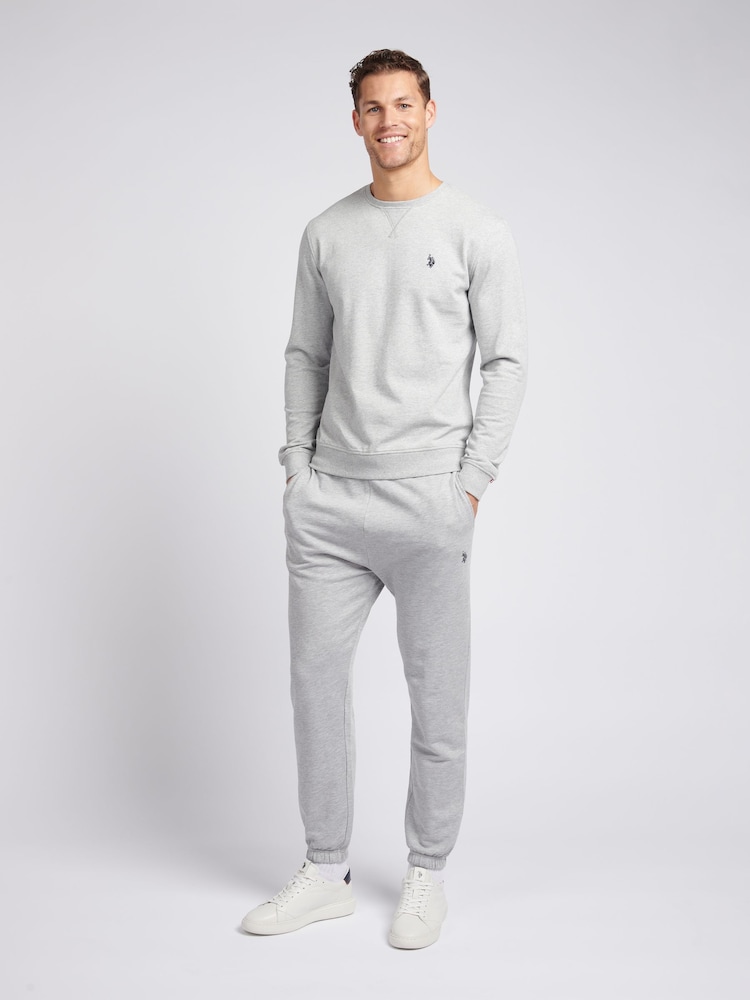 U.S. Polo Assn. Grey Classic Fit Mens Double Horsemen Sweatshirt - Image 3 of 8