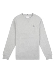 U.S. Polo Assn. Grey Classic Fit Mens Double Horsemen Sweatshirt - Image 6 of 8