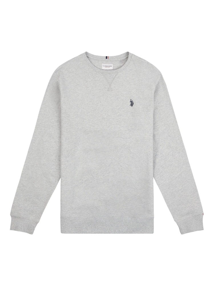 U.S. Polo Assn. Grey Classic Fit Mens Double Horsemen Sweatshirt - Image 6 of 8